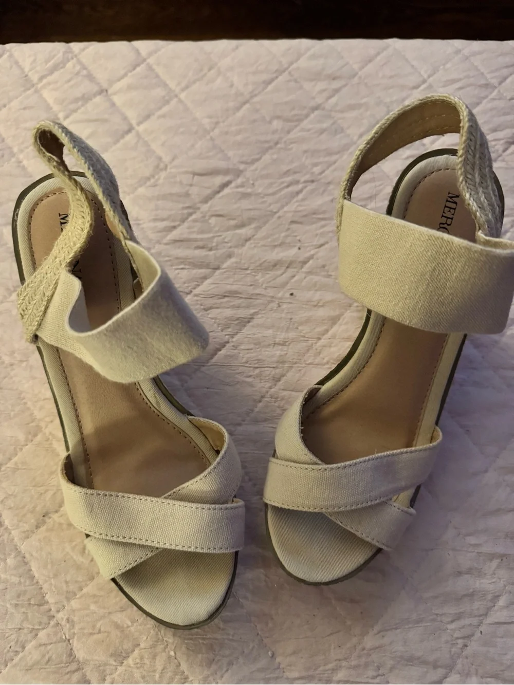 Merona Wedge Espadrille Sandals in Light Beige - Women